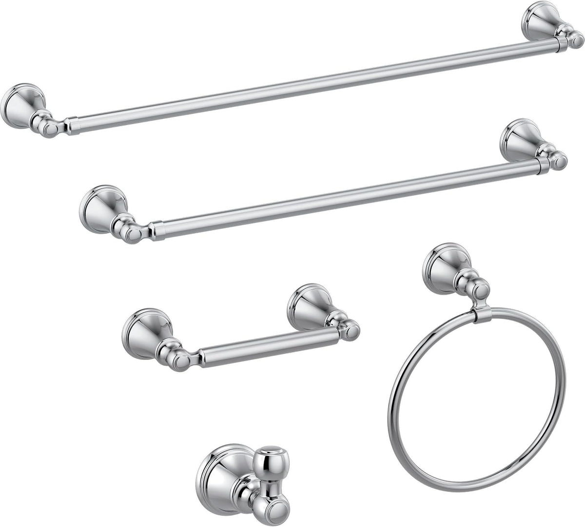 FAUCET 73224-SS Woodhurst 24 in. Wall Mount Towel Bar Bath Hardware Accessory in Stainless Steel