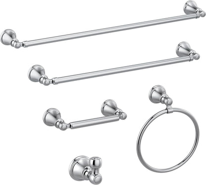 FAUCET 73224-SS Woodhurst 24 in. Wall Mount Towel Bar Bath Hardware Accessory in Stainless Steel