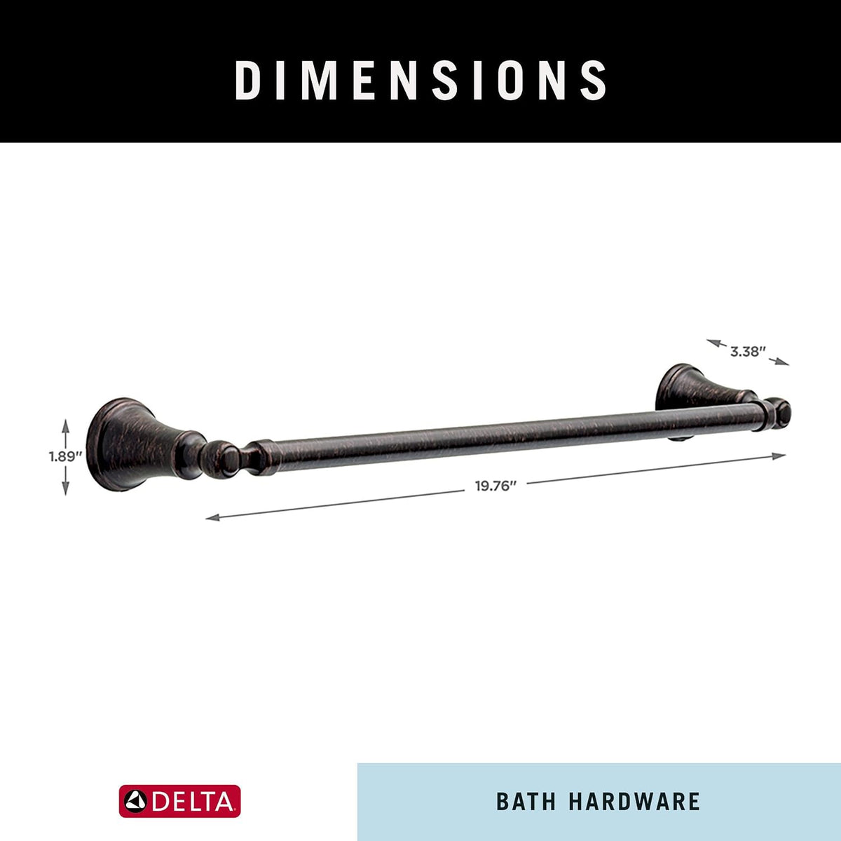 FAUCET 73224-SS Woodhurst 24 in. Wall Mount Towel Bar Bath Hardware Accessory in Stainless Steel