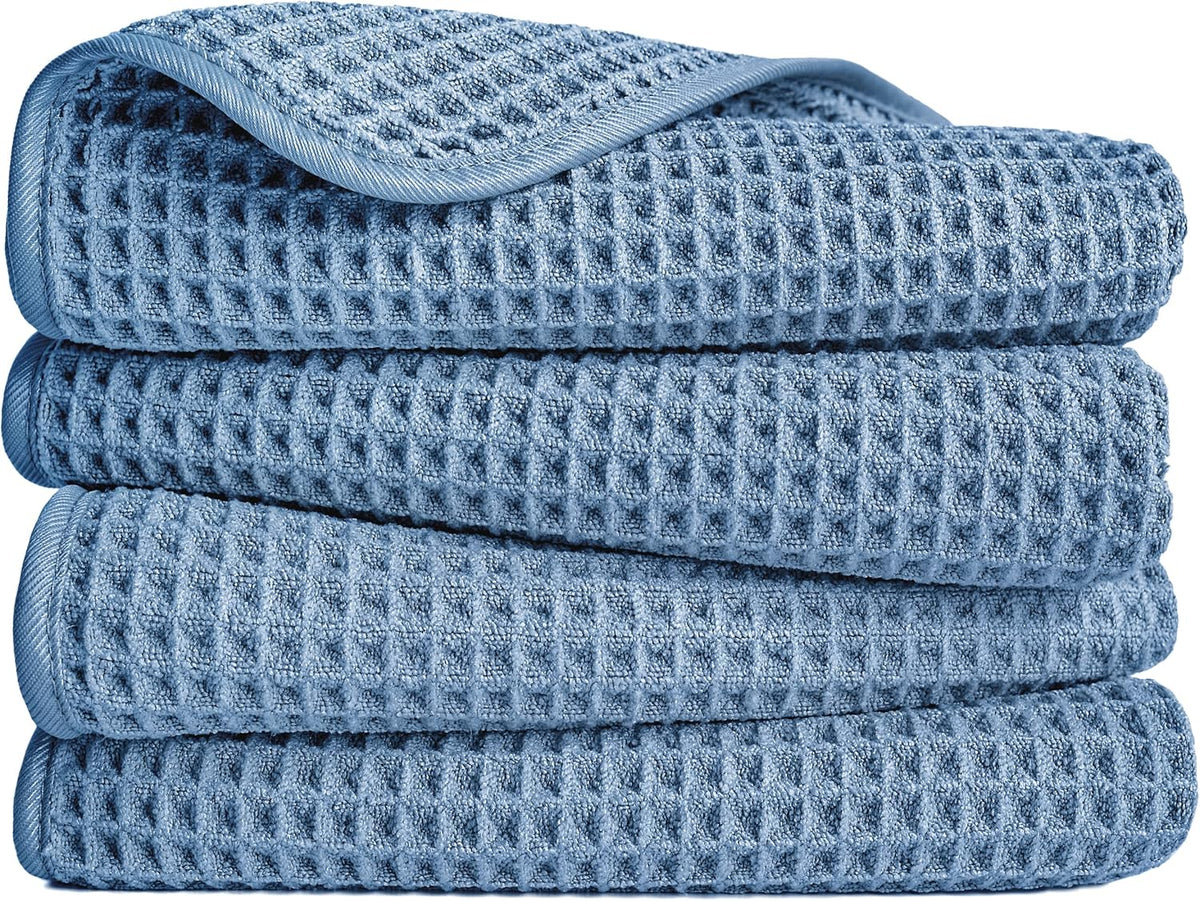 430 GSM Poly Blend Microfiber Quick Dry Waffle Hand Towel, 16x30 in