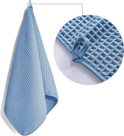 430 GSM Poly Blend Microfiber Quick Dry Waffle Hand Towel, 16x30 in