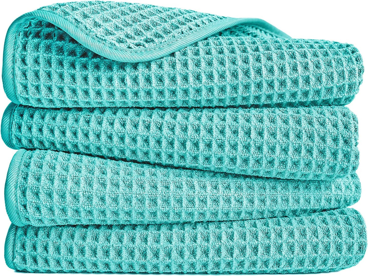 430 GSM Poly Blend Microfiber Quick Dry Waffle Hand Towel, 16x30 in