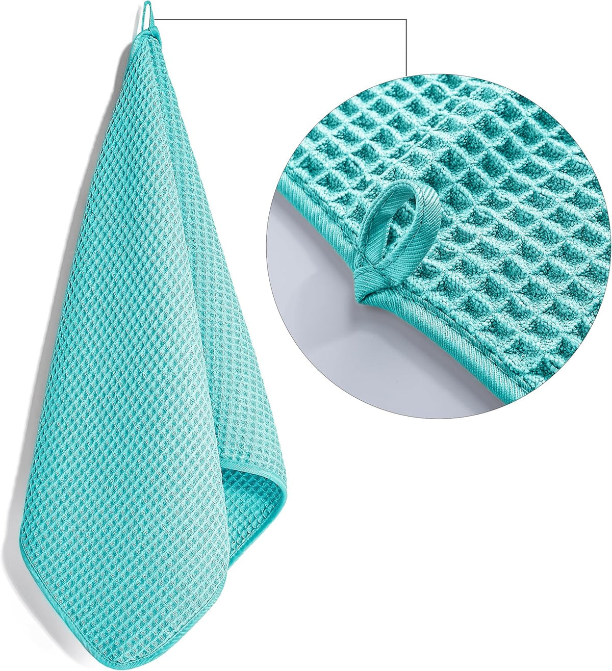 430 GSM Poly Blend Microfiber Quick Dry Waffle Hand Towel, 16x30 in