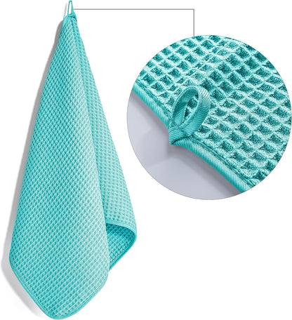 430 GSM Poly Blend Microfiber Quick Dry Waffle Hand Towel, 16x30 in