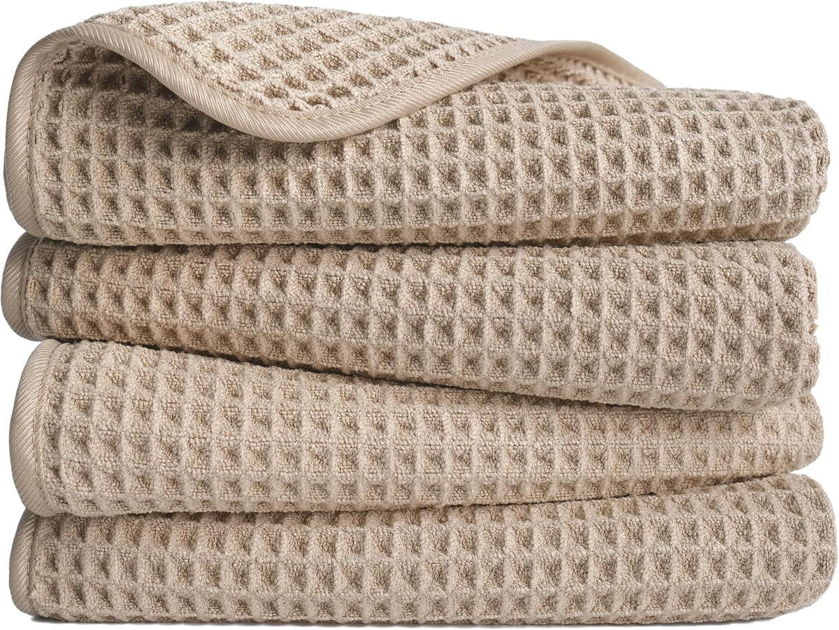 430 GSM Poly Blend Microfiber Quick Dry Waffle Hand Towel, 16x30 in