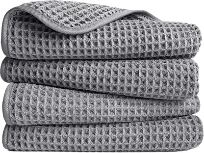 430 GSM Poly Blend Microfiber Quick Dry Waffle Hand Towel, 16x30 in