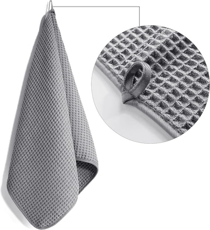 430 GSM Poly Blend Microfiber Quick Dry Waffle Hand Towel, 16x30 in