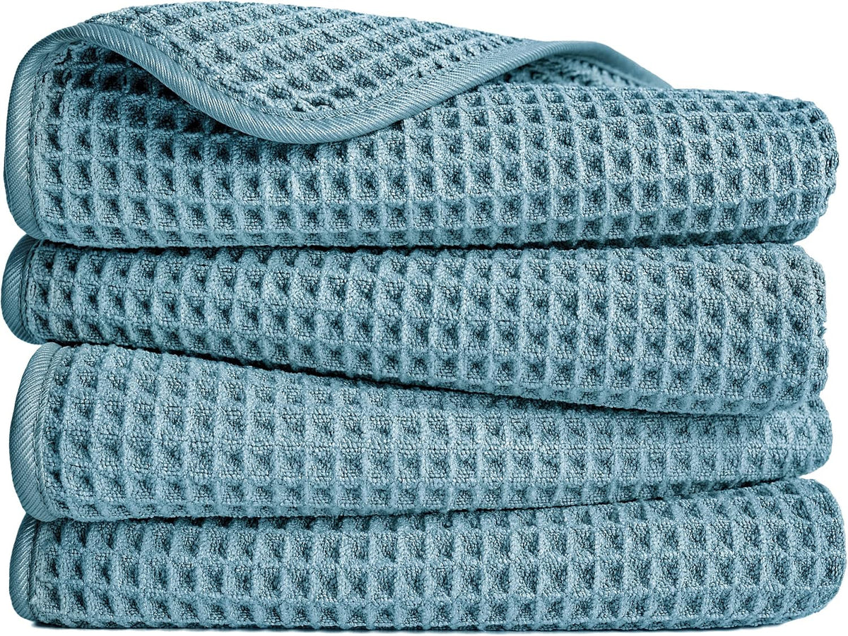 430 GSM Poly Blend Microfiber Quick Dry Waffle Hand Towel, 16x30 in