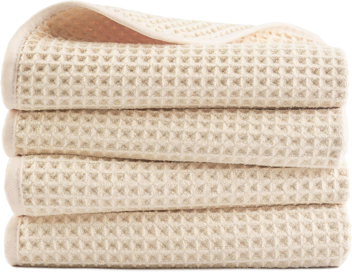 430 GSM Poly Blend Microfiber Quick Dry Waffle Hand Towel, 16x30 in
