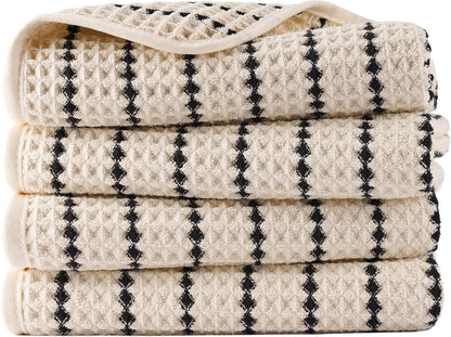 430 GSM Poly Blend Microfiber Quick Dry Waffle Hand Towel, 16x30 in