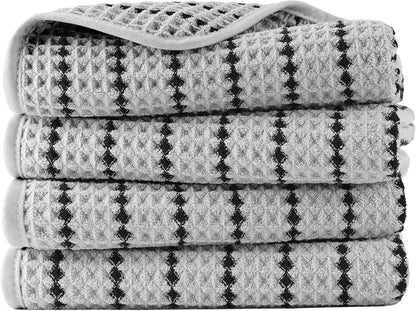 430 GSM Poly Blend Microfiber Quick Dry Waffle Hand Towel, 16x30 in