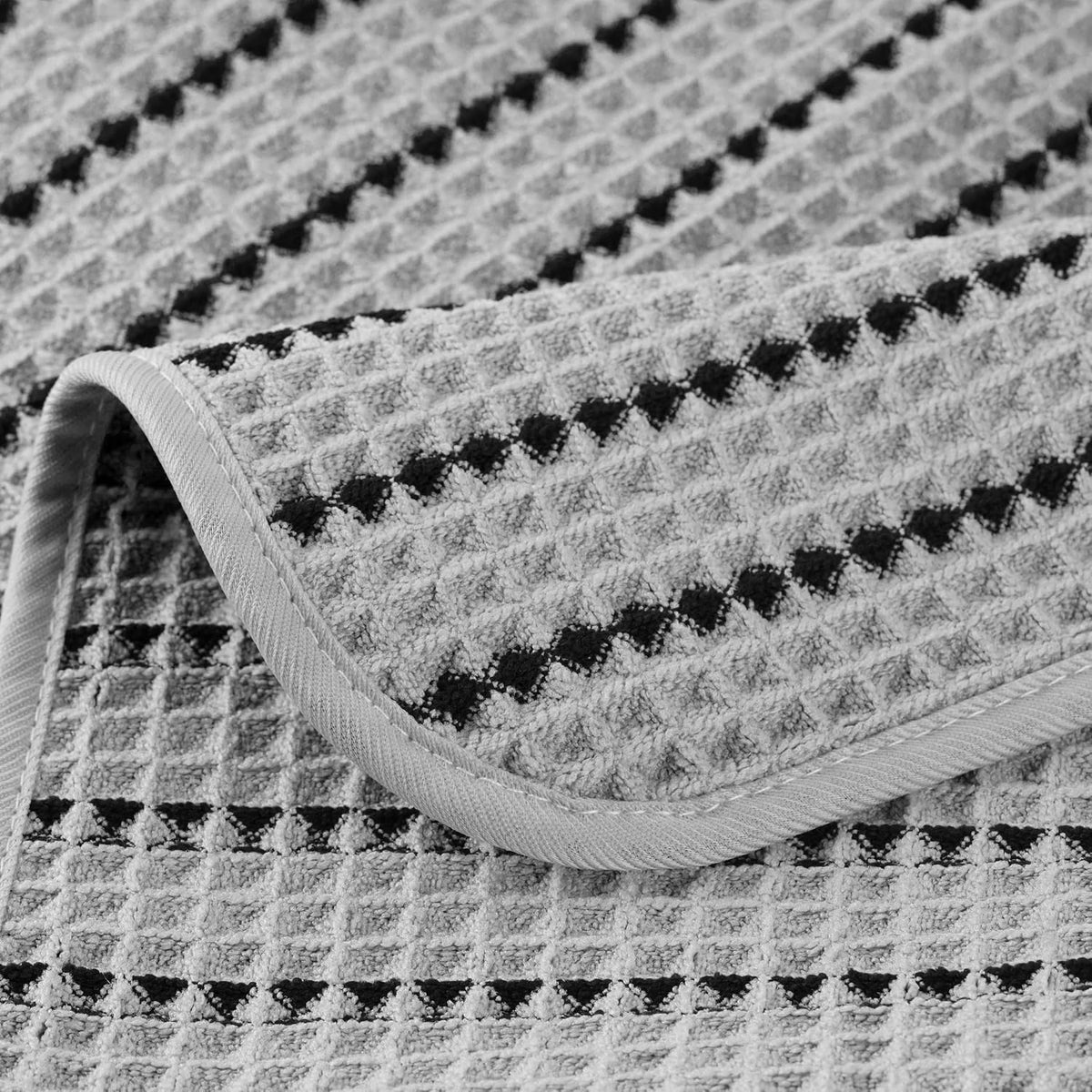 430 GSM Poly Blend Microfiber Quick Dry Waffle Hand Towel, 16x30 in