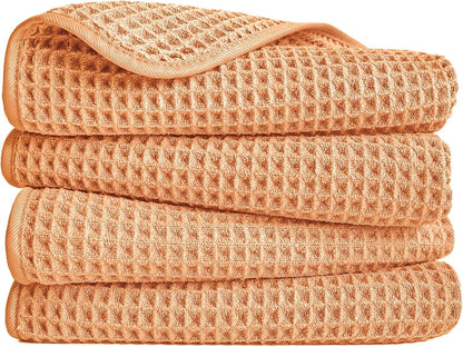 430 GSM Poly Blend Microfiber Quick Dry Waffle Hand Towel, 16x30 in