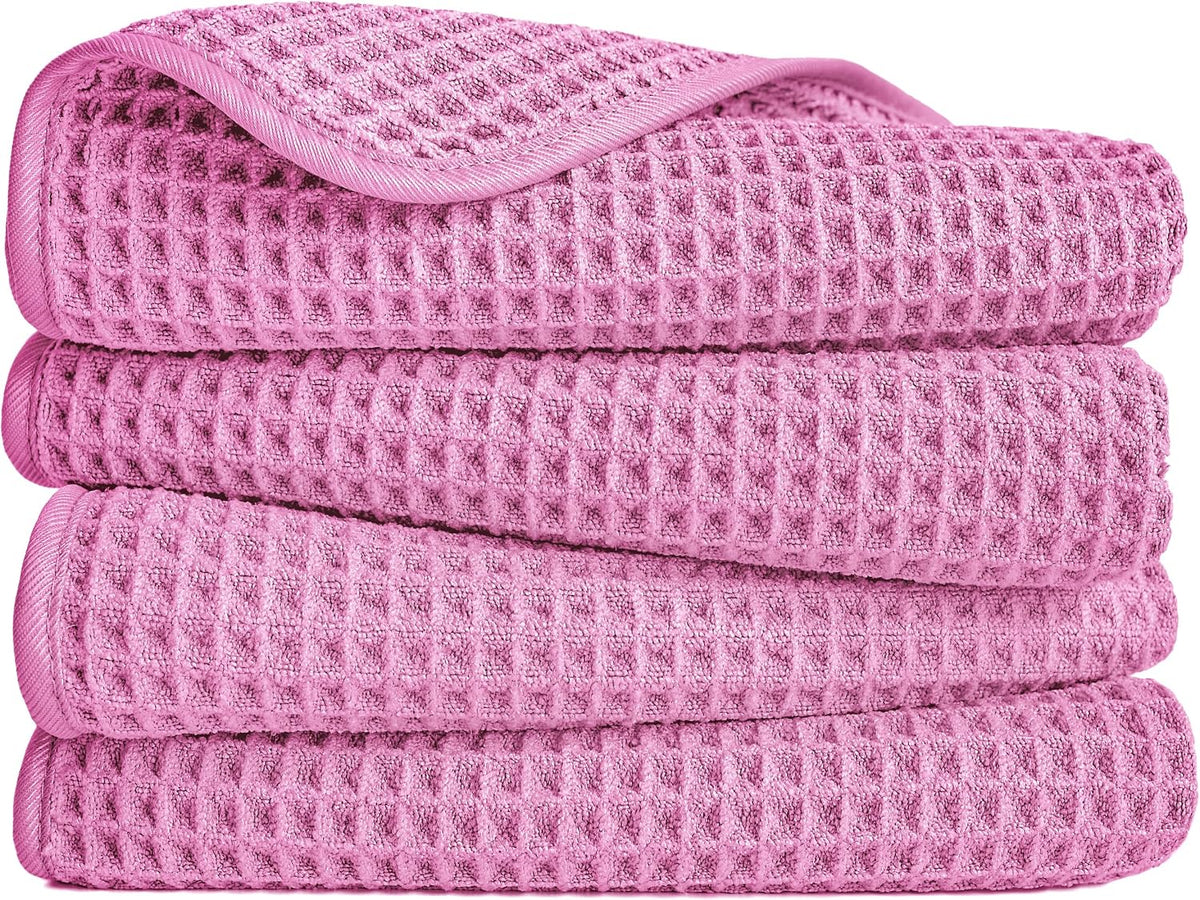 430 GSM Poly Blend Microfiber Quick Dry Waffle Hand Towel, 16x30 in