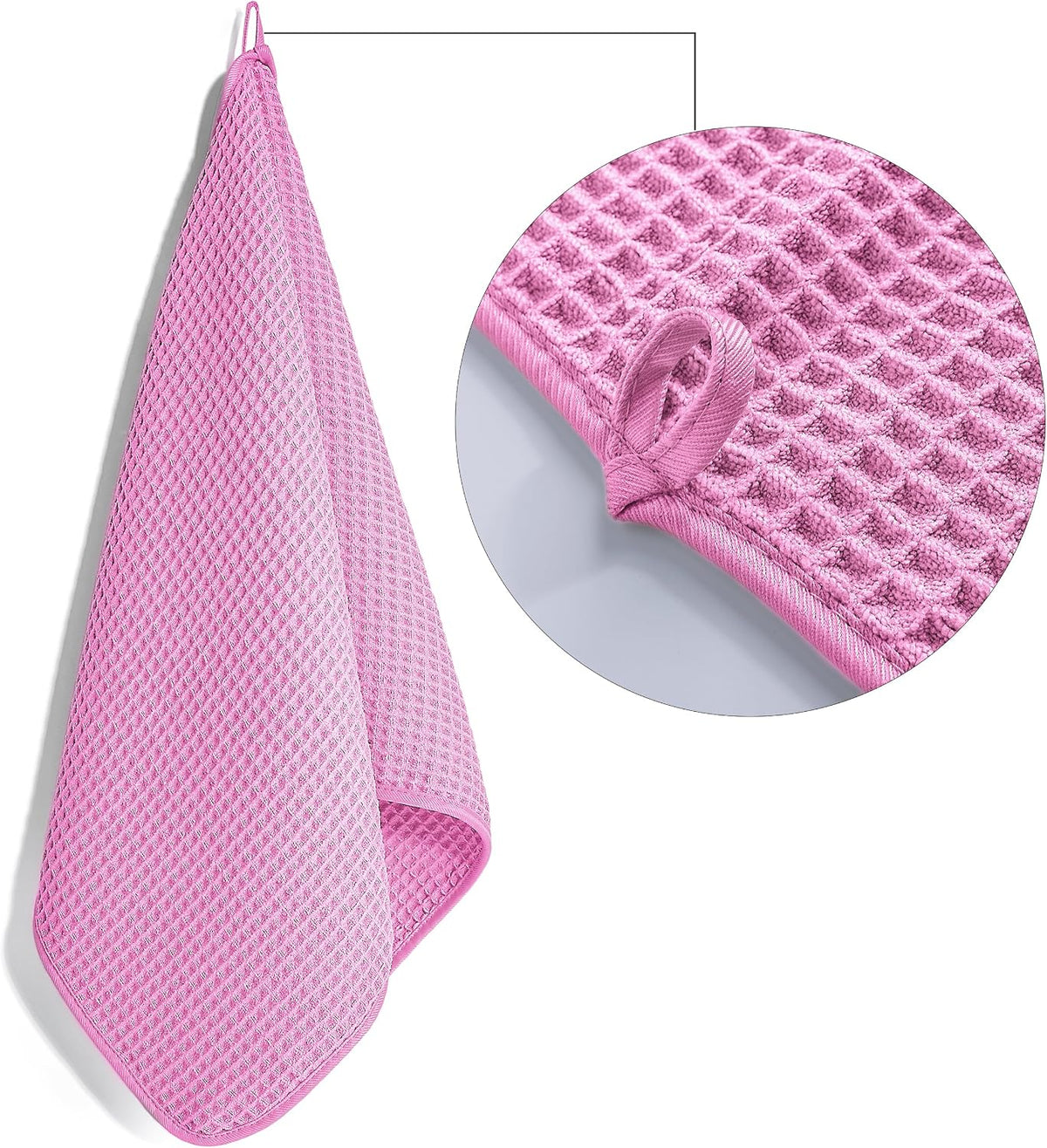 430 GSM Poly Blend Microfiber Quick Dry Waffle Hand Towel, 16x30 in