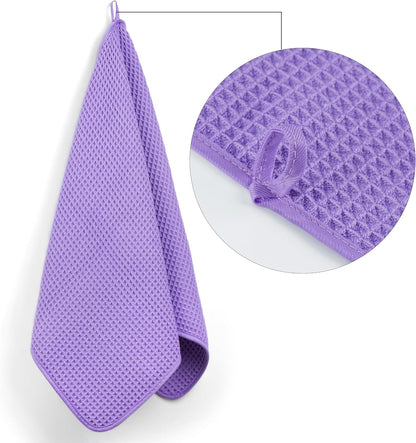 430 GSM Poly Blend Microfiber Quick Dry Waffle Hand Towel, 16x30 in