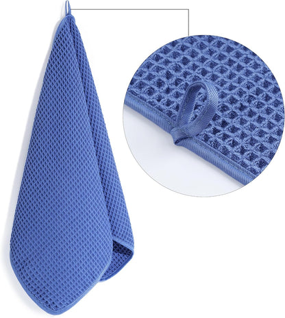 430 GSM Poly Blend Microfiber Quick Dry Waffle Hand Towel, 16x30 in