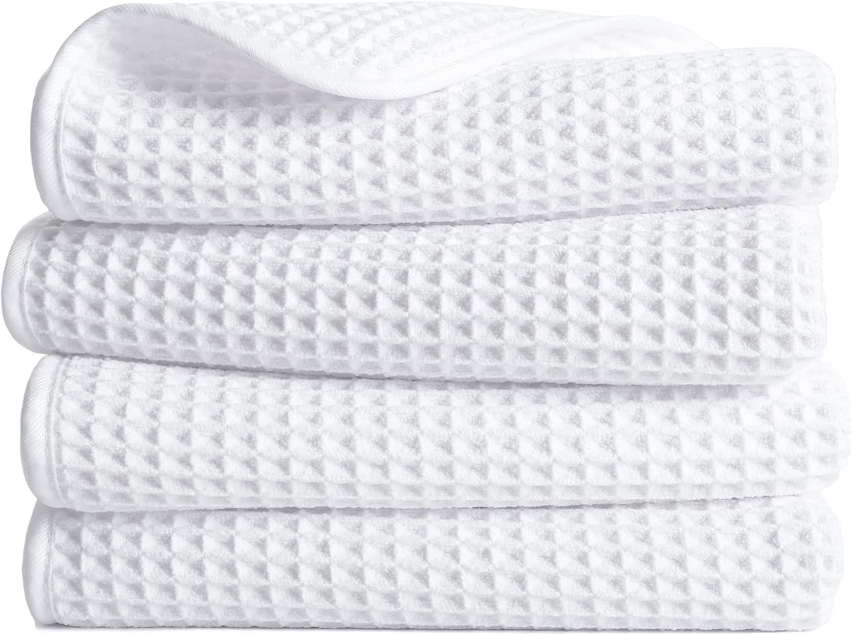 430 GSM Poly Blend Microfiber Quick Dry Waffle Hand Towel, 16x30 in