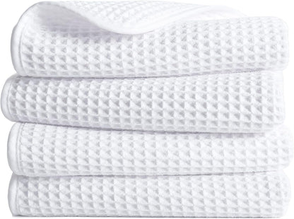 430 GSM Poly Blend Microfiber Quick Dry Waffle Hand Towel, 16x30 in