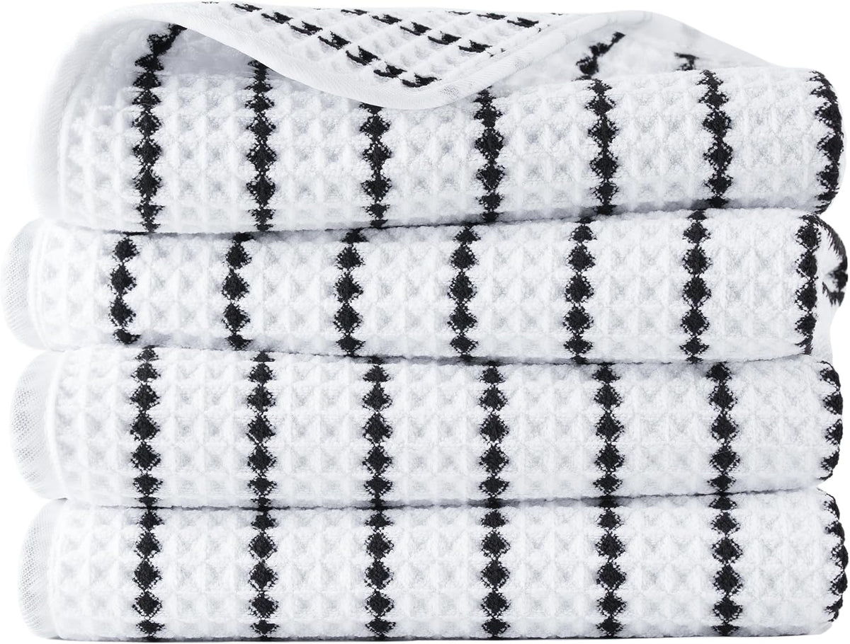 430 GSM Poly Blend Microfiber Quick Dry Waffle Hand Towel, 16x30 in