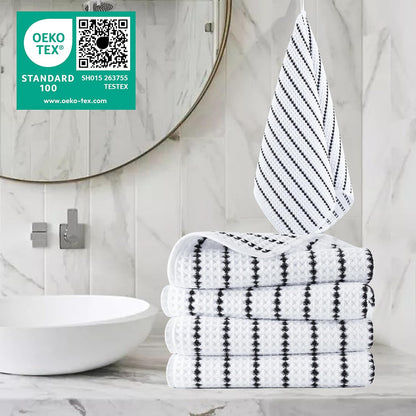 430 GSM Poly Blend Microfiber Quick Dry Waffle Hand Towel, 16x30 in