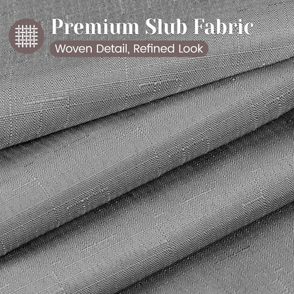 Ringless Slub Shower Curtain with Snap in Liner, 71x74, Black - Colors A