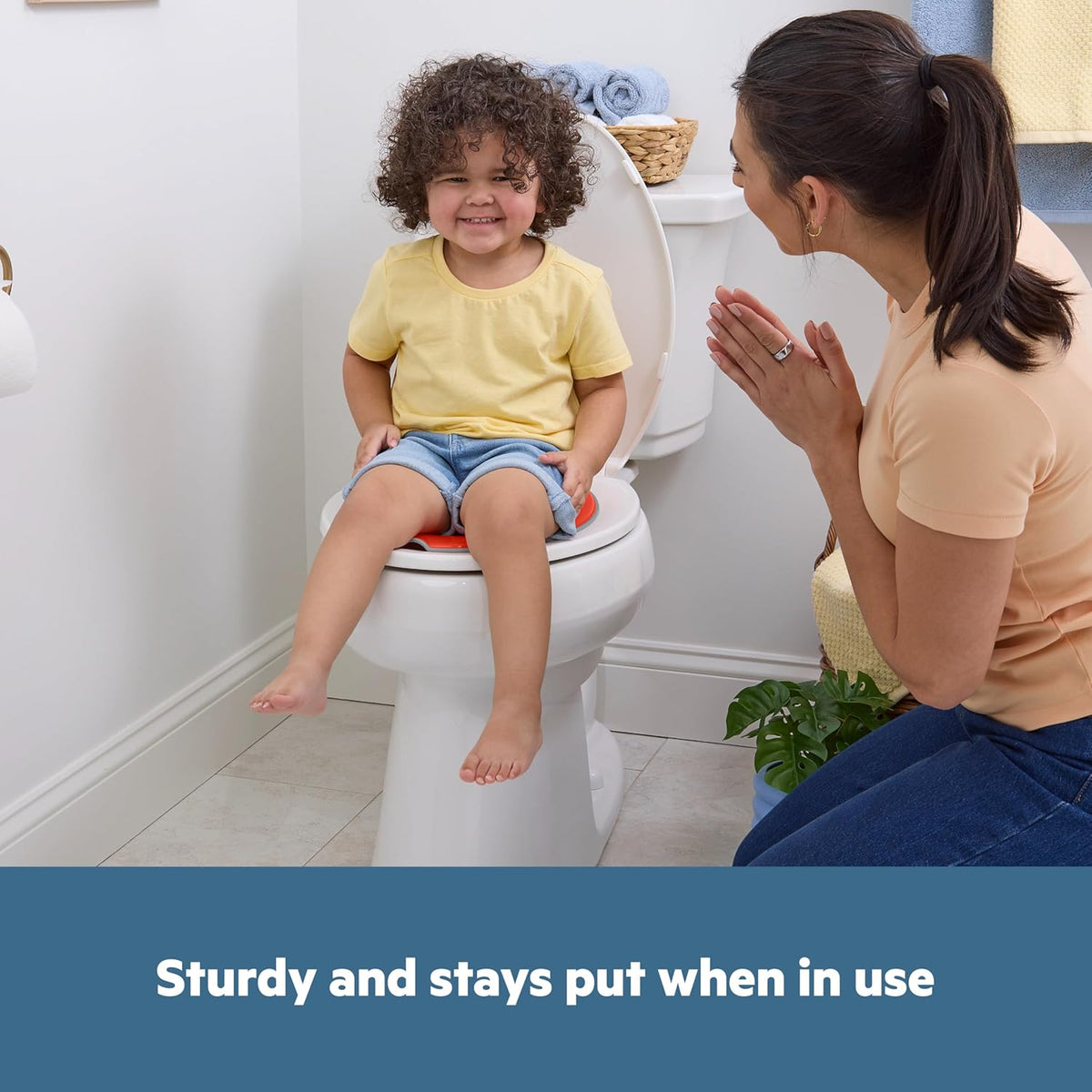 Disney Baby Minnie Mouse Flip & Sit Potty Training Seat, Attaches to Toilet Securely, Space Saving Design Fits Most Toilets