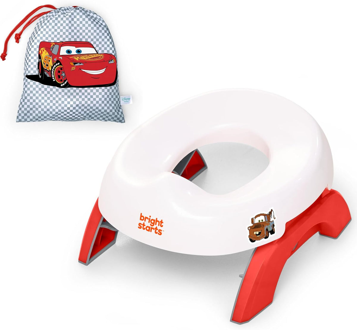 Disney Baby Minnie Mouse Flip & Sit Potty Training Seat, Attaches to Toilet Securely, Space Saving Design Fits Most Toilets