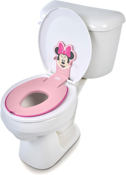 Disney Baby Minnie Mouse Flip & Sit Potty Training Seat, Attaches to Toilet Securely, Space Saving Design Fits Most Toilets