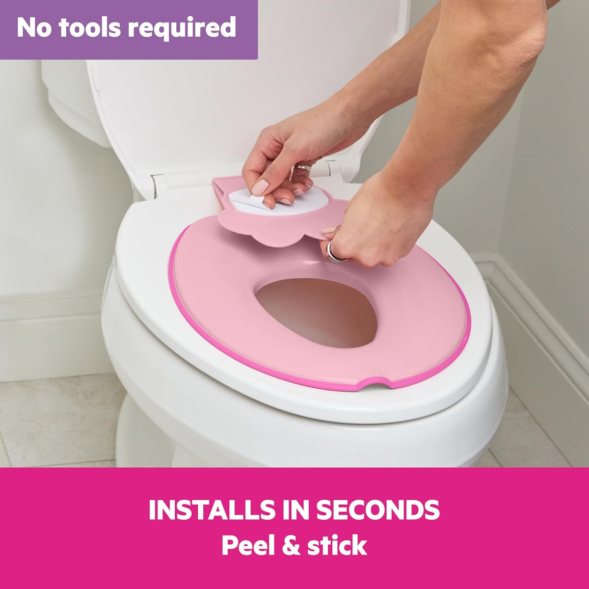 Disney Baby Minnie Mouse Flip & Sit Potty Training Seat, Attaches to Toilet Securely, Space Saving Design Fits Most Toilets