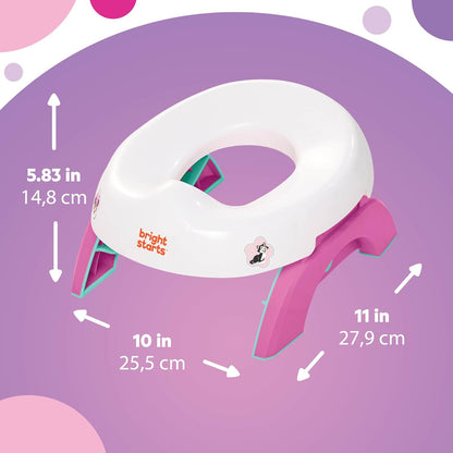 Disney Baby Minnie Mouse Flip & Sit Potty Training Seat, Attaches to Toilet Securely, Space Saving Design Fits Most Toilets