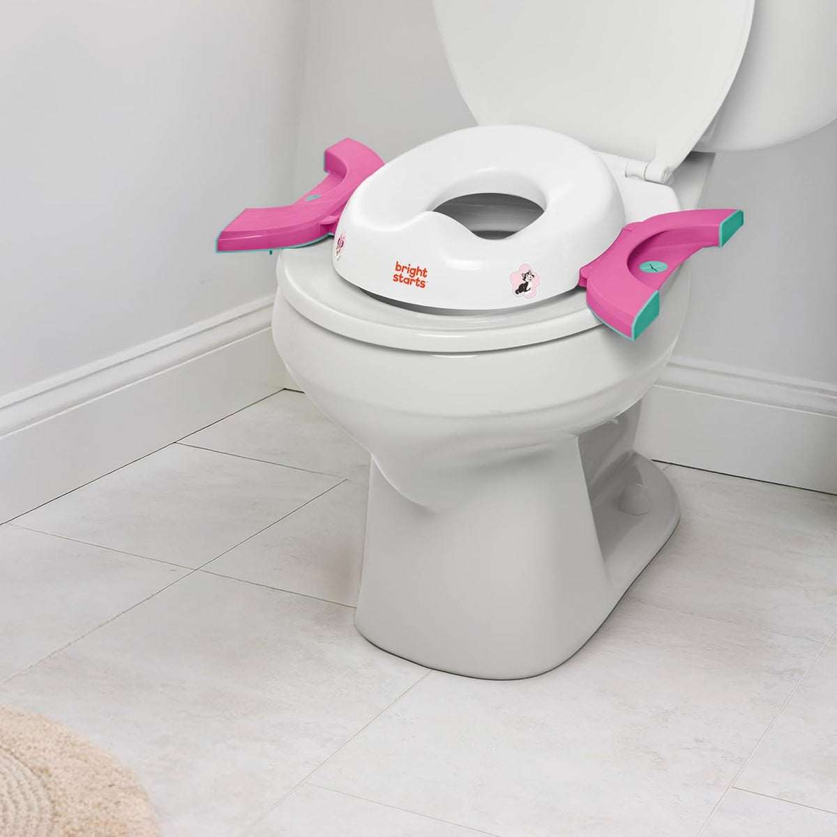Disney Baby Minnie Mouse Flip & Sit Potty Training Seat, Attaches to Toilet Securely, Space Saving Design Fits Most Toilets