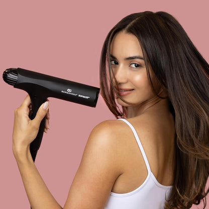 Olivia Garden 1875W SuperHP Professional Hair Dryer for All Hair Types - Quiet, Fast Drying Blow Dryer - Powerful Ionic Generator - 5 Attachments, Including 2 Comb and 1 Diffuser Attachments