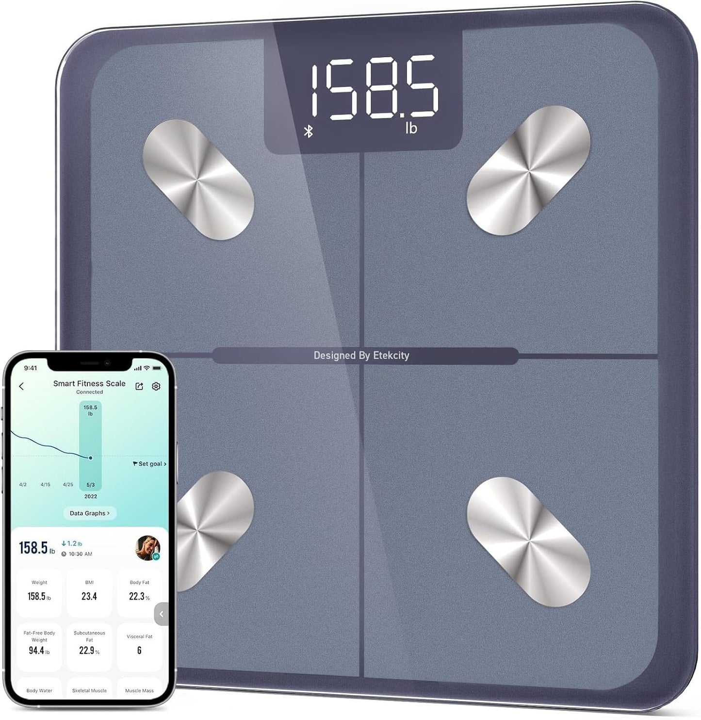 Upgraded Smart Scale for Body Weight Fat and BMI, FSA Eligible