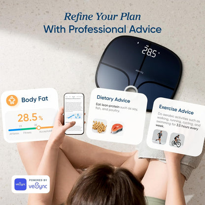 Upgraded Smart Scale for Body Weight Fat and BMI, FSA Eligible