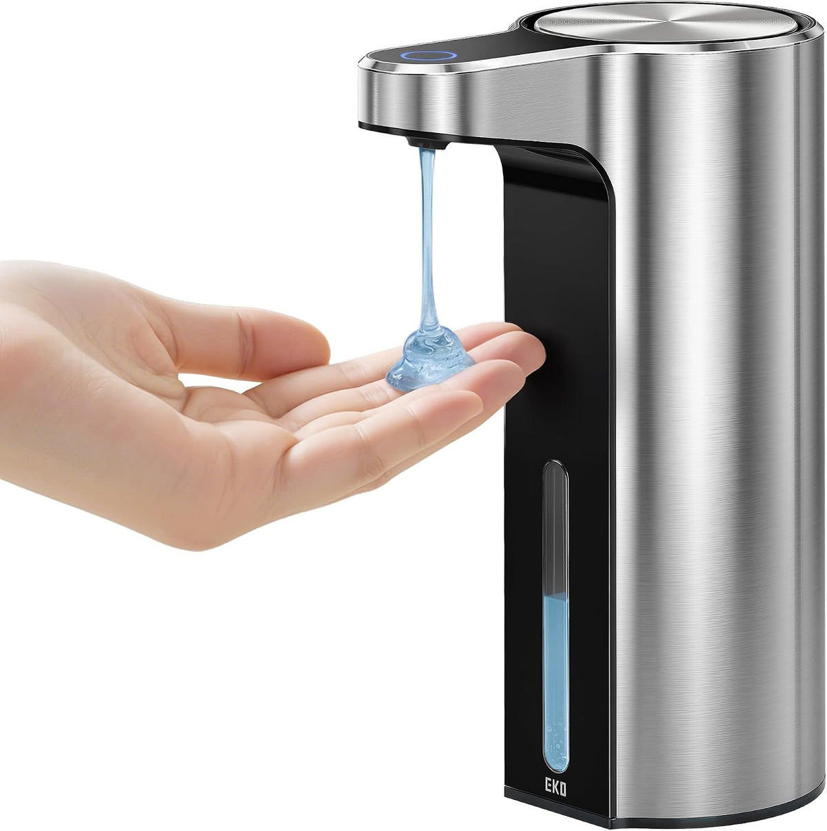 Aroma Touchless Automatic Soap Dispenser for Kitchen and Bathroom, Liquid Hand Soap Dispenser, Rechargeable, 9 fl oz (Stainless)