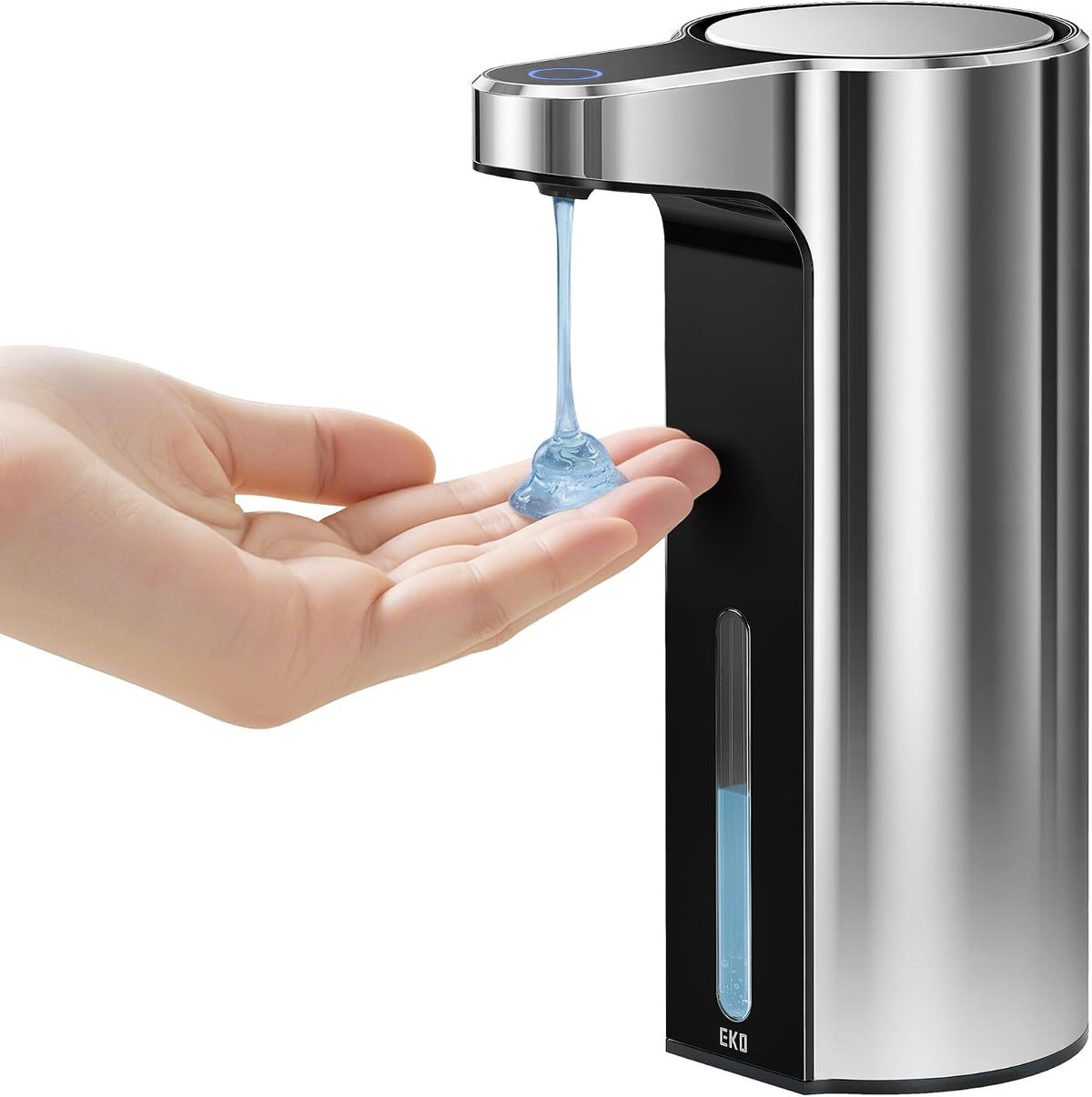 Aroma Touchless Automatic Soap Dispenser for Kitchen and Bathroom, Liquid Hand Soap Dispenser, Rechargeable, 9 fl oz (Stainless)