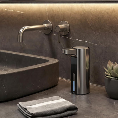 Aroma Touchless Automatic Soap Dispenser for Kitchen and Bathroom, Liquid Hand Soap Dispenser, Rechargeable, 9 fl oz (Stainless)