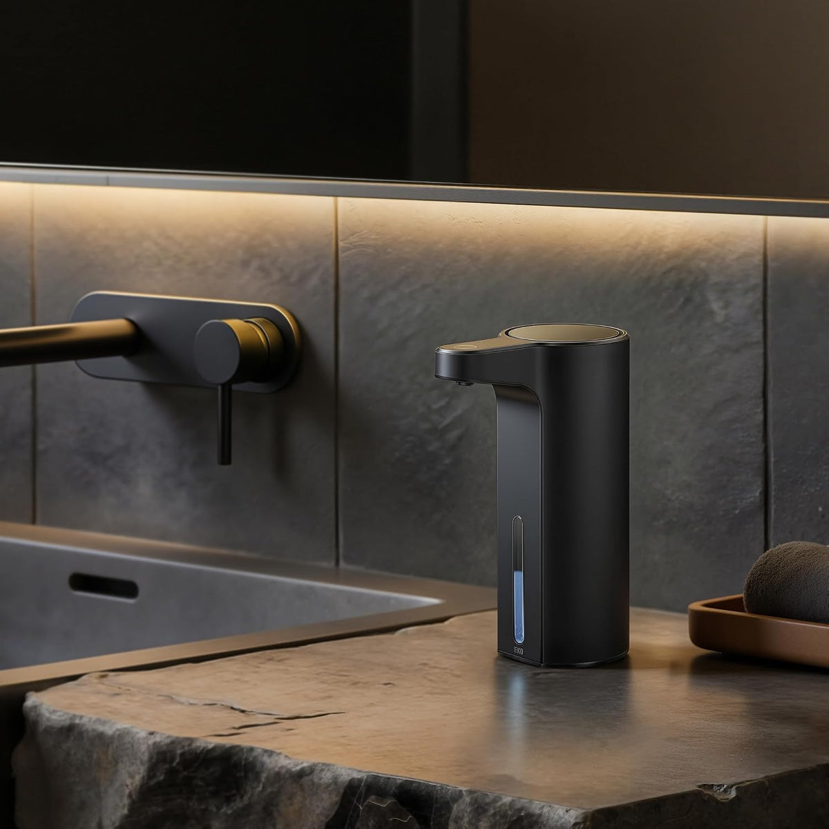 Aroma Touchless Automatic Soap Dispenser for Kitchen and Bathroom, Liquid Hand Soap Dispenser, Rechargeable, 9 fl oz (Stainless)