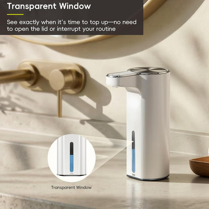 Aroma Touchless Automatic Soap Dispenser for Kitchen and Bathroom, Liquid Hand Soap Dispenser, Rechargeable, 9 fl oz (Stainless)
