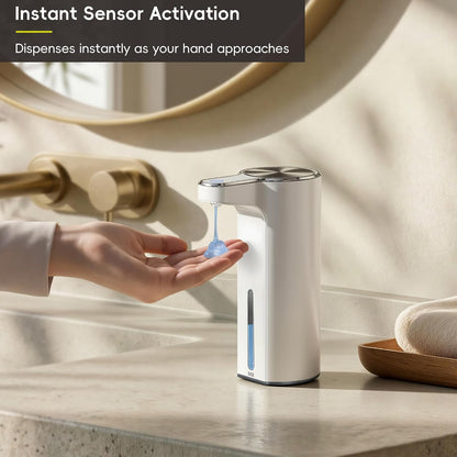 Aroma Touchless Automatic Soap Dispenser for Kitchen and Bathroom, Liquid Hand Soap Dispenser, Rechargeable, 9 fl oz (Stainless)