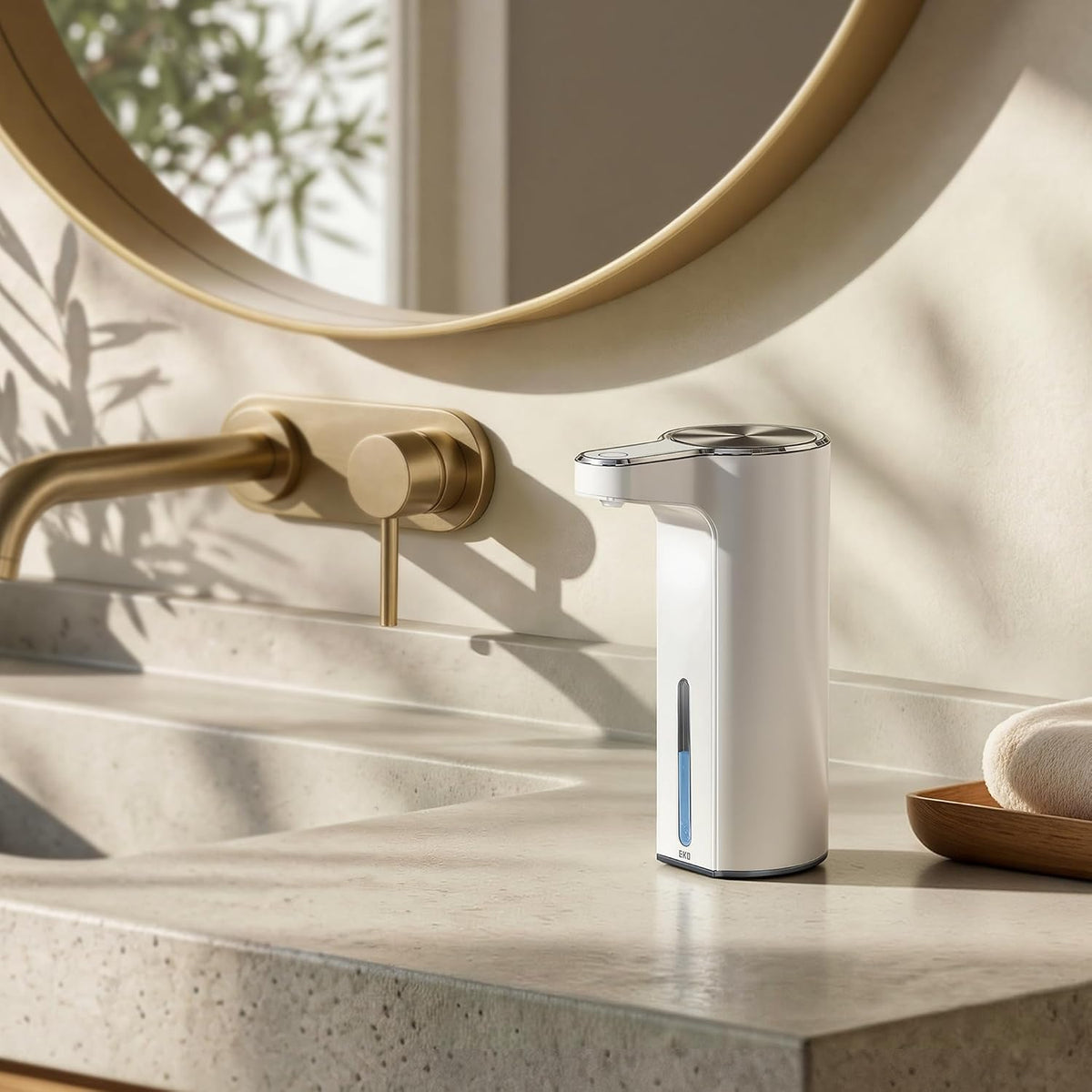 Aroma Touchless Automatic Soap Dispenser for Kitchen and Bathroom, Liquid Hand Soap Dispenser, Rechargeable, 9 fl oz (Stainless)