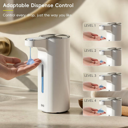 Aroma Touchless Automatic Soap Dispenser for Kitchen and Bathroom, Liquid Hand Soap Dispenser, Rechargeable, 9 fl oz (Stainless)