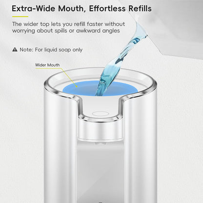 Aroma Touchless Automatic Soap Dispenser for Kitchen and Bathroom, Liquid Hand Soap Dispenser, Rechargeable, 9 fl oz (Stainless)
