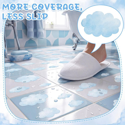 30 Pcs Bubble Non Slip Bathtub Stickers Colorful Bubble Anti Slip Shower Stickers Shower Floor Nonslip Sticker Applique Adhesive Decals Treads with Scraper for Bathtub Bathroom Floor