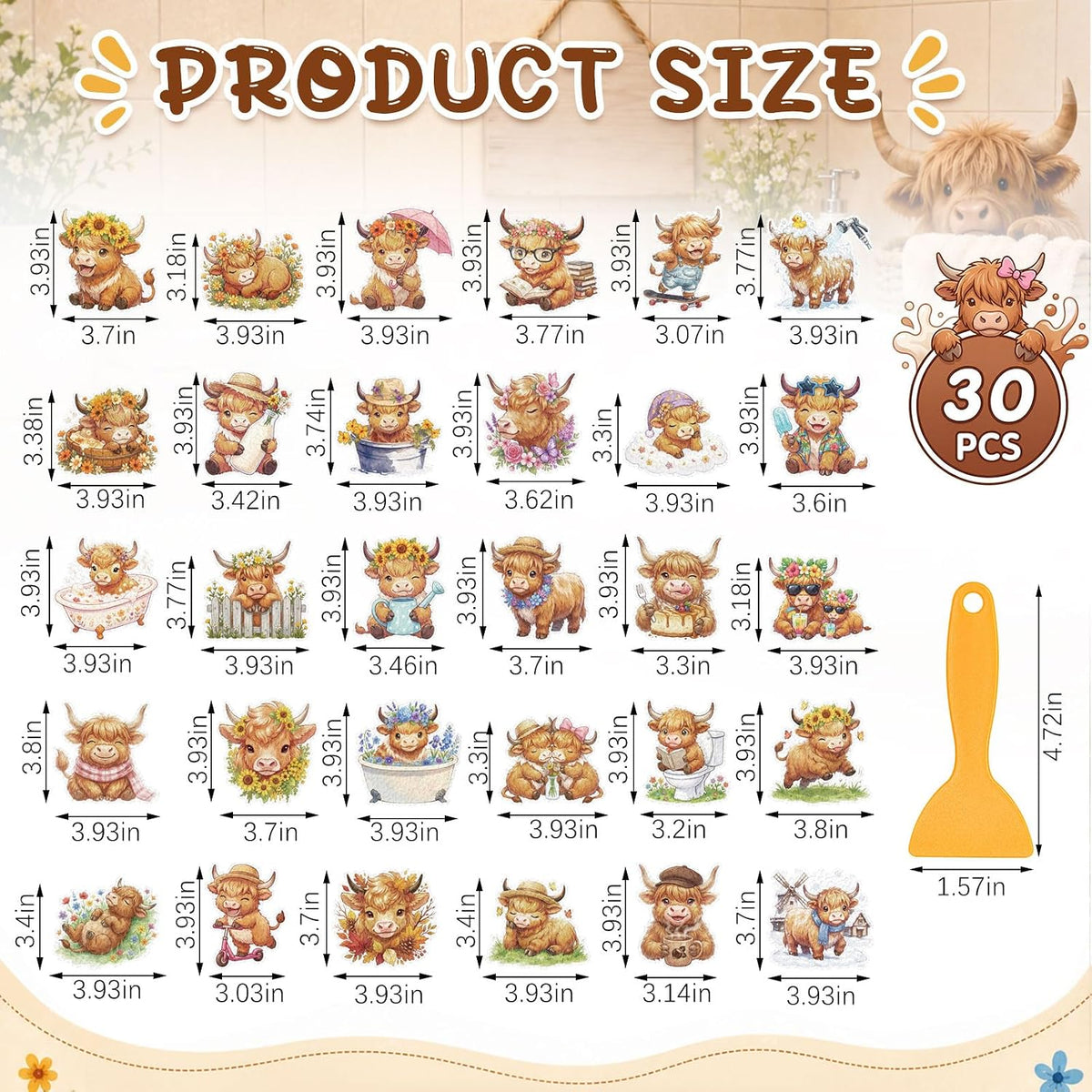 30 Pcs Bubble Non Slip Bathtub Stickers Colorful Bubble Anti Slip Shower Stickers Shower Floor Nonslip Sticker Applique Adhesive Decals Treads with Scraper for Bathtub Bathroom Floor