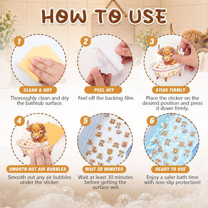 30 Pcs Bubble Non Slip Bathtub Stickers Colorful Bubble Anti Slip Shower Stickers Shower Floor Nonslip Sticker Applique Adhesive Decals Treads with Scraper for Bathtub Bathroom Floor