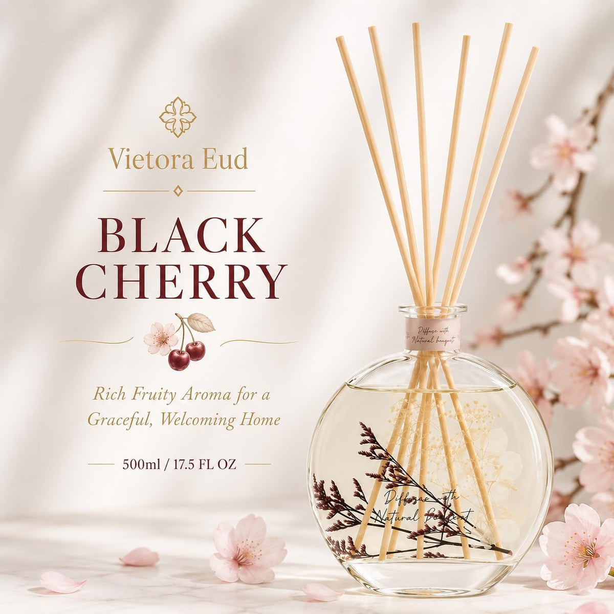 Cedarwood & White Musk Reed Diffuser, 3.34 Fl Oz