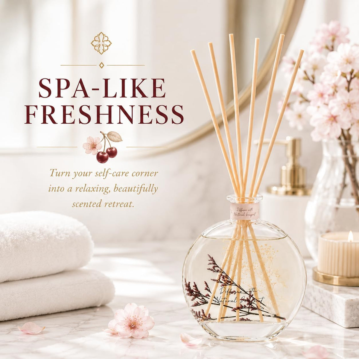 Cedarwood & White Musk Reed Diffuser, 3.34 Fl Oz