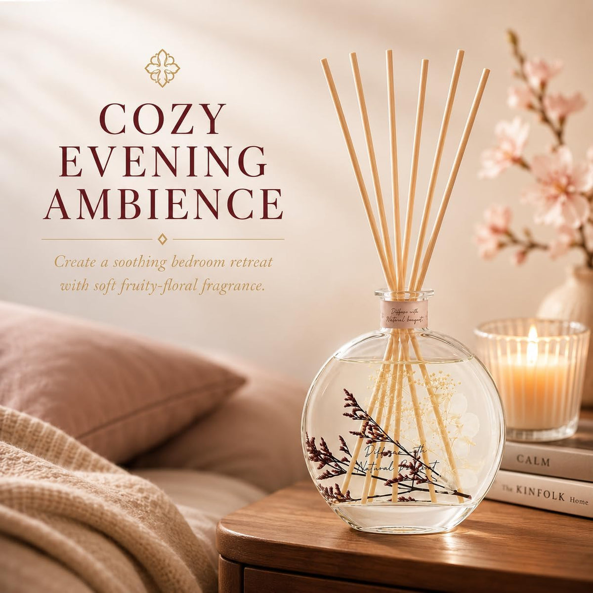 Cedarwood & White Musk Reed Diffuser, 3.34 Fl Oz